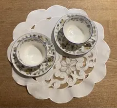 ミントンティーカップ　ハドンホールブルー☆カップアンドソーサー２客