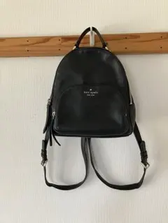 kate spade ブラックレザーリュック
