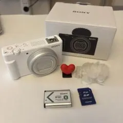 ほぼ新品 SONY ZV-1F ホワイト 本体 箱 付属品付き 保証書あり - メルカリ