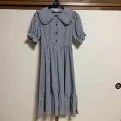 しまむら×青木美沙子さんm petit ギンガムチェック 半袖ワンピースMサイズ