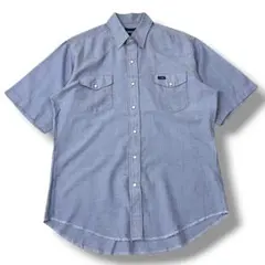【80s〜】Wrangler ヴィンテージ シャンブレー ウェスタンシャツ Lのサムネイル