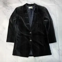 ROSASE CLUB ベロア ジャケット チェック 黒 モード パーティ M