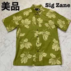 レア美品　大きいサイズ　シグゼーン（Sig Zane）アロハシャツ　ハワイ　フラ レア！シグゼーン（Sig Zane）長袖アロハシャツ ハワイアン フラ