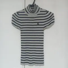 BURBERRY BLUE LABEL 半袖 タートルニット