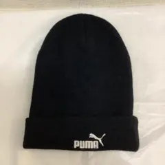 6639⑦【PUMA プーマ ブラック ニット帽 ビーニー】