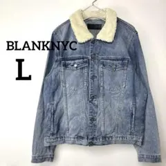【美品】BLANKNYC ボア襟付きデニムジャケット GジャンL ヴィンテージL