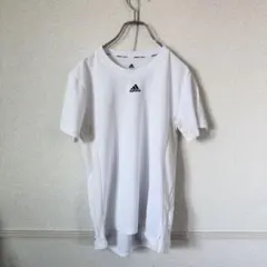 adidas アディダス トレーニングウェア Tシャツ白 ライン 通気性