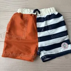 petit main ベビー水着 80 オレンジ/ストライプ