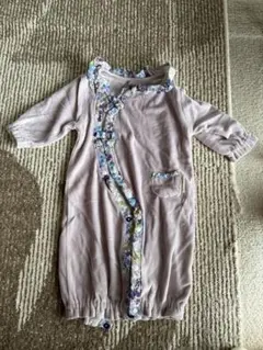 petit main 薄紫 花柄ツーウェイドレスオール