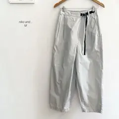niko and...ベルト付きワイドパンツ シャカシャカハリ感8900