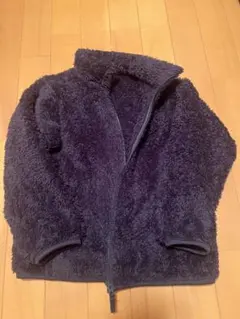 ユニクロ　ネイビー ジャケット　起毛　ふわふわ