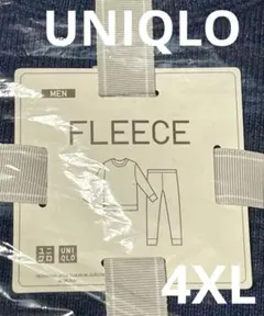 ★신품 미개봉 ★UNIQLO/FLEECE 丸首・長袖4XL 青 セットアップ