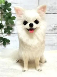 羊毛フェルト　ハンドメイド　犬【チワワ】ころすけ様専用　メモリアル　ぬいぐるみ