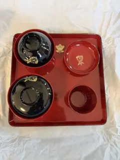 お食い初め 食器セット 漆器 鯛柄のサムネイル