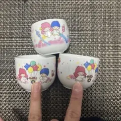 サンリオ　昭和レトロ リトルツインスターズ　キキララ　湯呑み 1991年