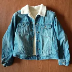 GU デニムジャケット ボア襟 レディース