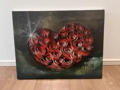 【キャンバス画】オリジナル原画 title「Black Rose」　バラの絵 キャンバス画】オリジナル原画 title「Black Rose」 バラの絵 - メルカリ