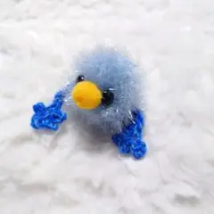 ブルー　ぽてくるのあみぐるみ