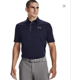 アンダーアーマ アンダーシャツ ゴルフ ポロシャツ 1290140 L ネイビー