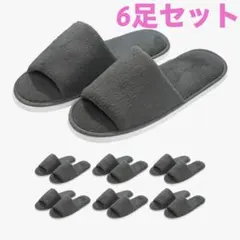使い捨てスリッパ 前あき 厚手 室内 個包装 大きめ 6足セット