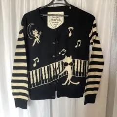 猫柄カーディガン Mサイズ リベットアンドサージ rivet & surge