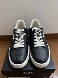 COACH ブラックレザー スニーカー
