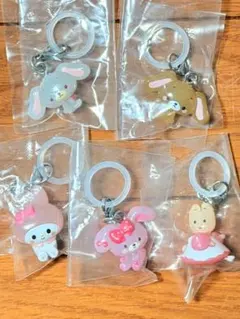 サンリオキャラクターズ　ゆるっとめじるしアクセサリー５種 セミコンプリートセット