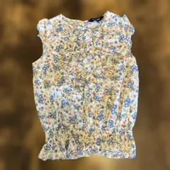 ラルフローレン　ノースリーブ花柄ブラウスのサムネイル