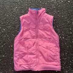 リバーシブルダウンベスト ピンク 青 2way y2k 平成ギャル 美品 レア物