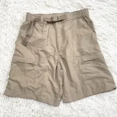2563 美品✨ユニクロ ギアショーツ ハーパン ベルト付き ベージュ メンズS