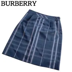 BURBERRY バーバリーロンドン 膝丈スカート ノバチェック シルク混 36のサムネイル