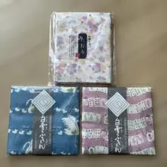 【新品】白雪ふきん　白雪友禅　物語シリーズ2枚＆蚊帳生地たおる　舞桜