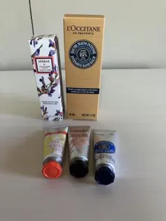 ロクシタンハンドクリーム 50ml・10ml・4本　ジェル香水1本