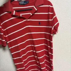 Polo by Ralph Lauren レッド ストライプ ポロシャツ XS