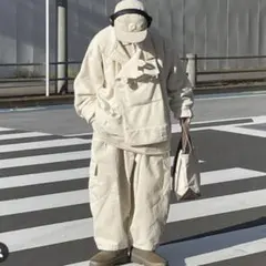 ペルーシュ　バルーンカーゴパンツ　ベージュ　古着のサムネイル