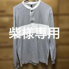 UNIQLO　グレー/ホワイト 長袖カットソー M