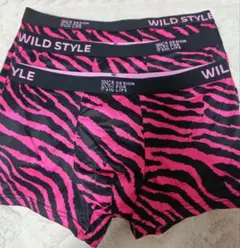 WILD STYLE メンズ ボクサーパンツ ピンク ゼブラ柄 3枚セット M