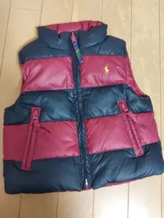 Polo Ralph Lauren ダウンベスト ネイビー/ワインレッド90