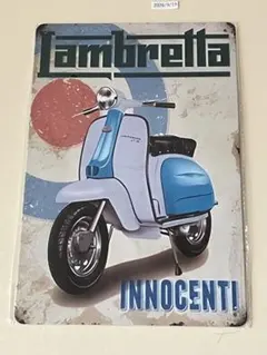Lambretta ランブレッタ ブリキ看板 インテリア