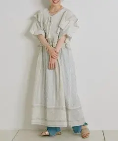 GANNI 海洋モチーフ デニム 半袖ワンピース サイズ36 - メルカリ