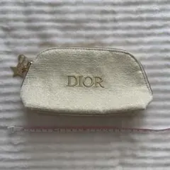Dior♡ラメ入りゴールドポーチ♡星型チャーム付きノベルティ♡新品未使用♡