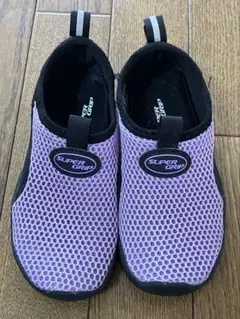 SUPER GRIP メッシュスリッポンシューズ 紫　19.0