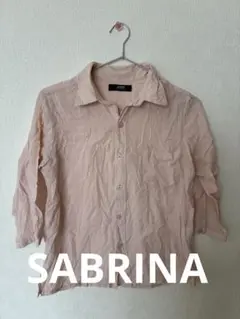 SABRINA ピンク 五分袖シャツ Mサイズ