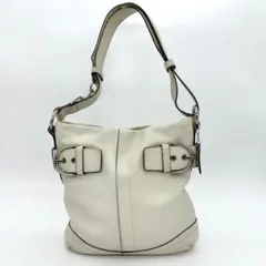 【大特価】 COACH コーチ ショルダーバッグ ホワイト レザー 1452