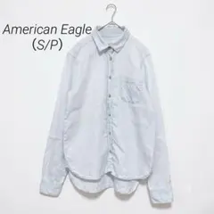 AMERICAN EAGLEアメリカンイーグル 長袖シャツ ライトブルー S/Pのサムネイル