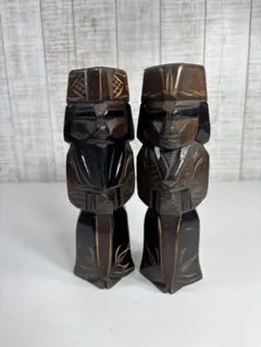 木彫　アイヌ　民芸品　2体