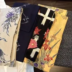 浴衣セット 5点 花柄・十字模様