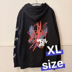 【美品】MONOEYES（モノアイズ）、プルパーカー、ブラックXL