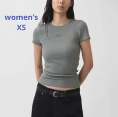 『新品』GAPロゴ 半袖リブTシャツ XS