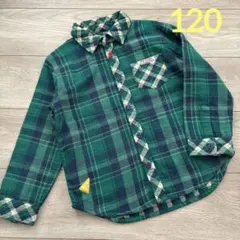 新品 チェックネルシャツ 120